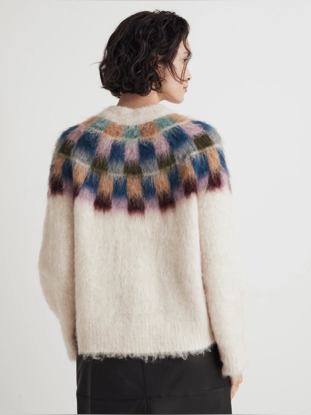 Madewell Brushed Checkerboard Sweater - Picture 2 of 8